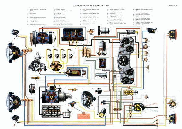 Схема электропроводки автомобиля газ 69 Схема электропроводки автомобиля газ 69