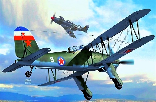 Fieseler Fi 167 A-0 in Partisan Yugoslav service, October 1944.
Художник - Carlos Alonso / Painting by Artist Carlos Alonso